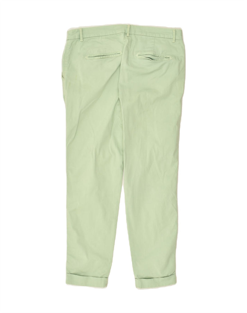 BENETTON Womens Slim Chino Trousers UK 12 Medium W30 L28 Green Cotton | Vintage Benetton | Thrift | Second-Hand Benetton | Used Clothing | Messina Hembry 