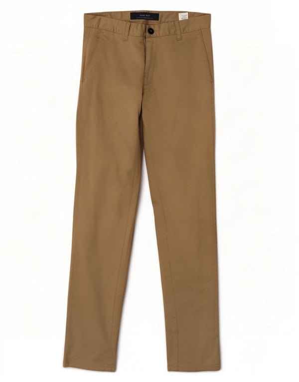 Zara Mens Slim Chino Trousers EU 36 XS W29 L28 Beige Cotton