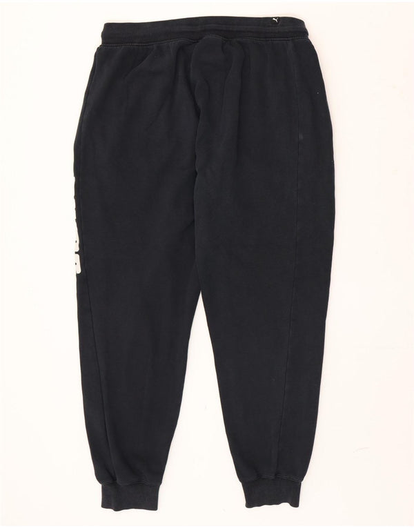 Puma Mens Graphic Tracksuit Trousers Joggers XL  Black Cotton