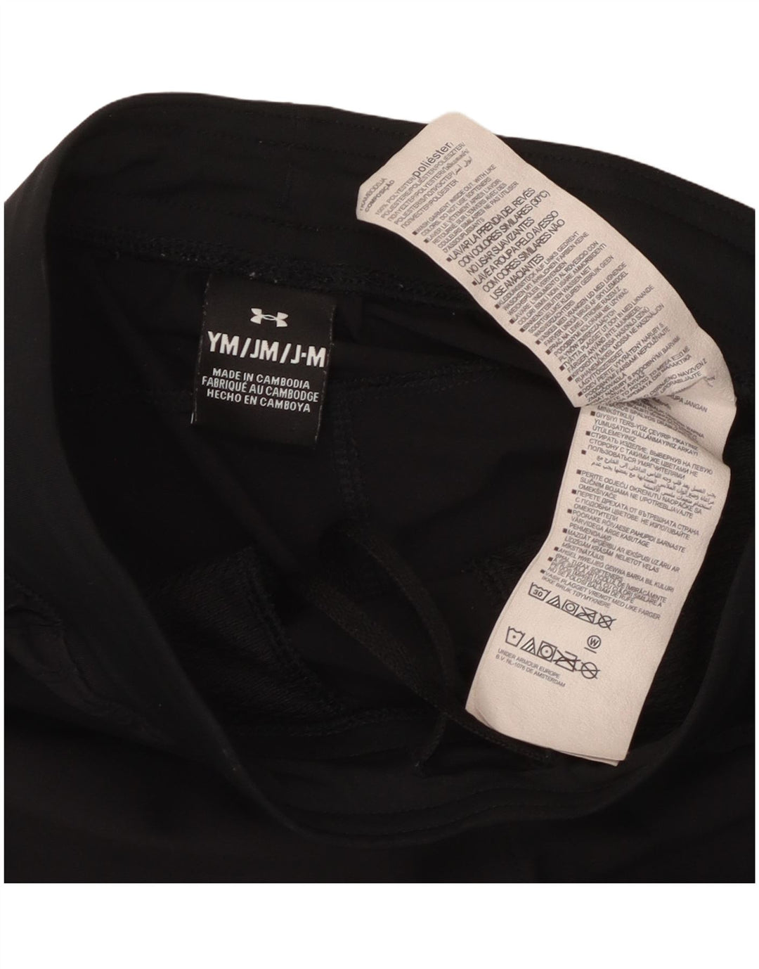 Under Armour Girls Graphic Sport Shorts 9-10 Years Medium Black Polyester
