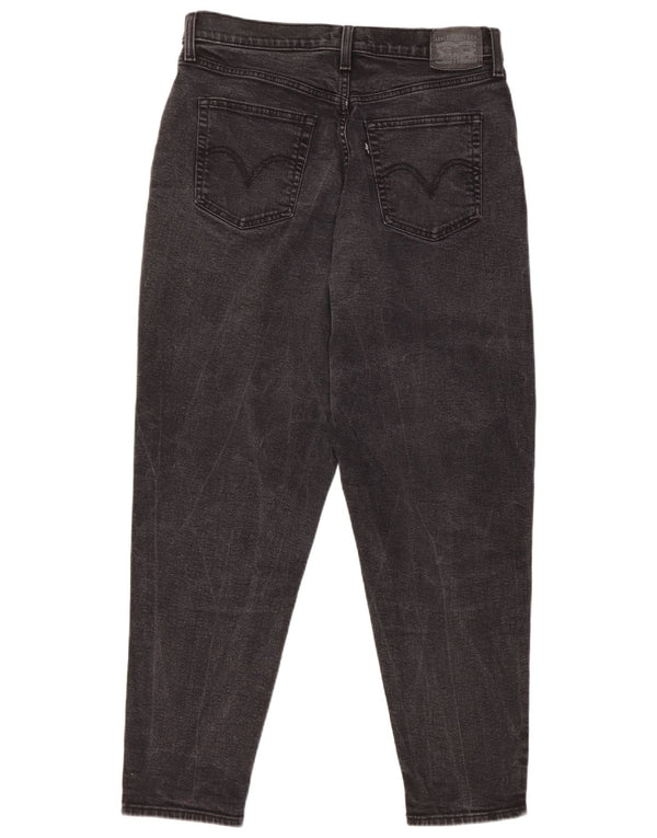 Levi's Womens Mom Jean High Waist Tapered Jeans W32 L29 Black Cotton