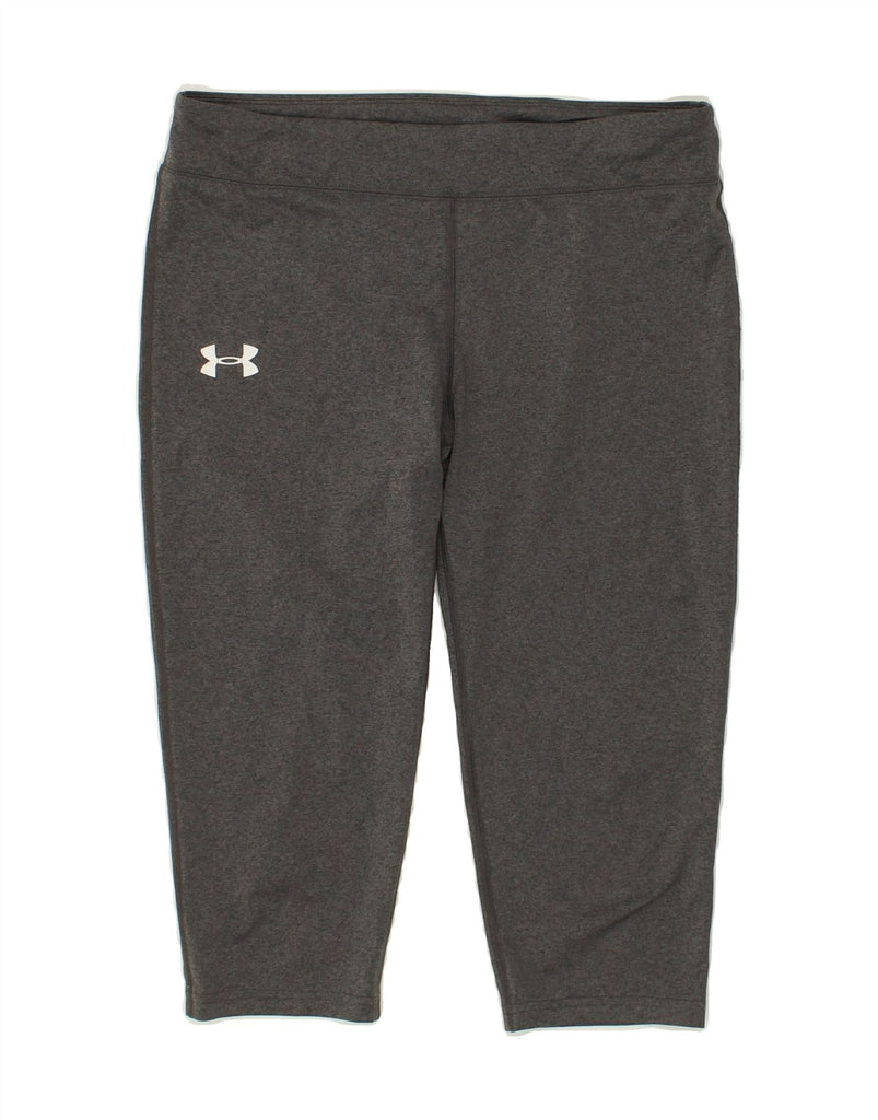 UNDER ARMOUR Womens Capri Leggings UK 12 Medium Grey | Vintage Under Armour | Thrift | Second-Hand Under Armour | Used Clothing | Messina Hembry 