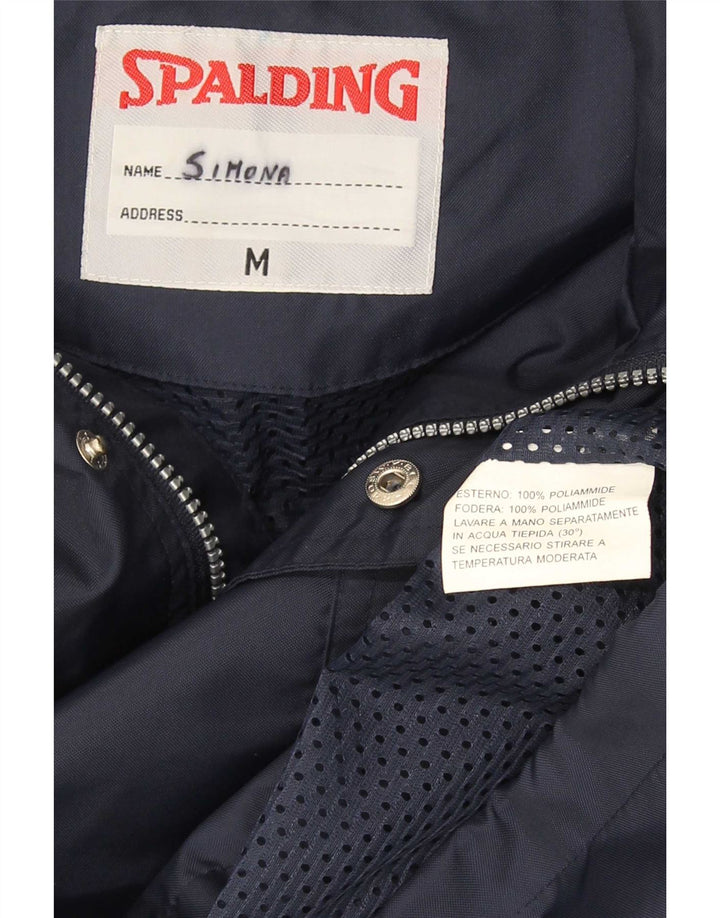 Spalding Mens Hooded Rain Jacket UK 38 Medium Navy Blue Polyamide