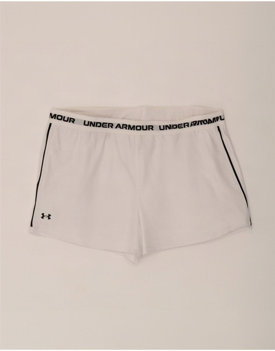 Under Armour Womens Graphic Sport Shorts UK 20 2XL White Polyester