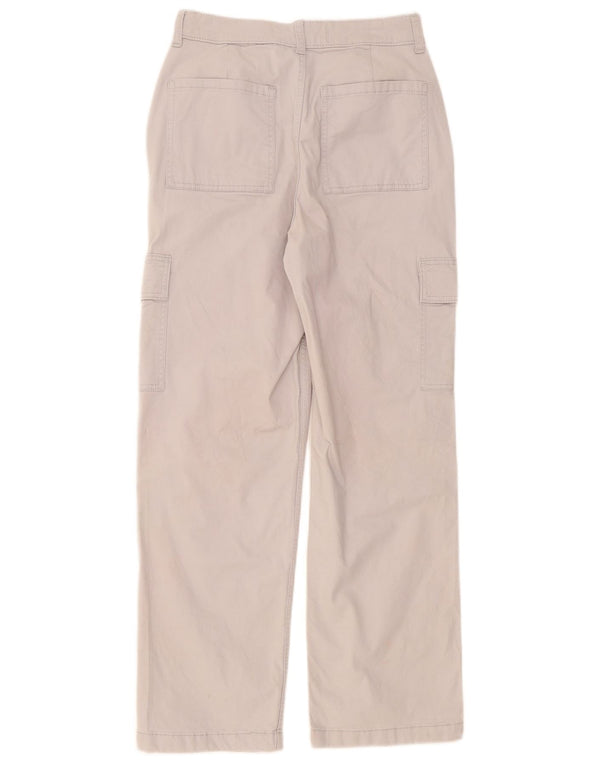 Hollister Womens Dad High Waist Cargo Trousers US 2 XS W26 L28 Grey