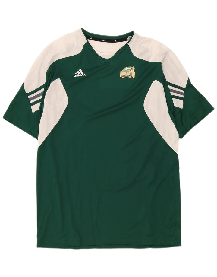 Adidas Mens Mason T-Shirt Top Large Green Colourblock Polyester