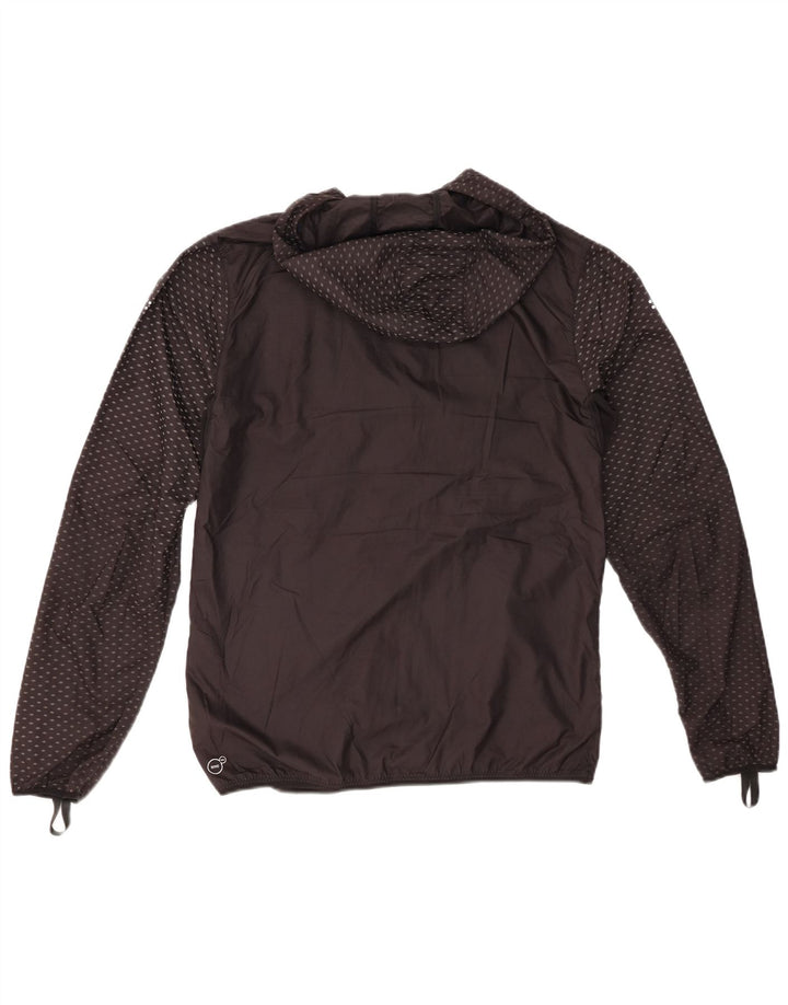 PUMA Mens Running Hooded Tracksuit Top Jacket Small Black Spotted