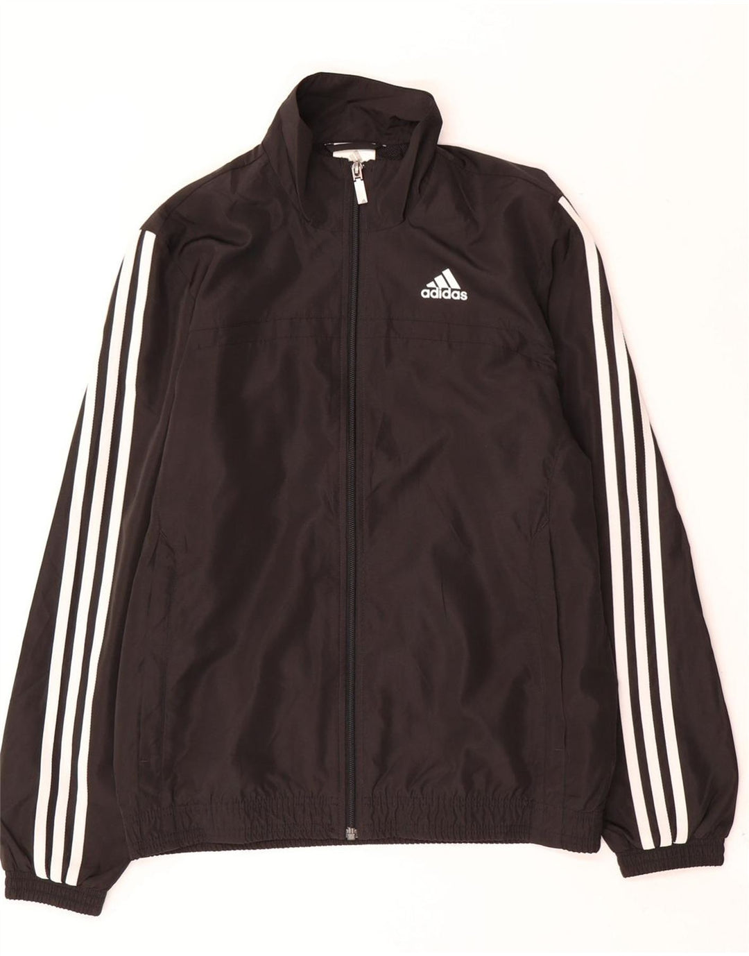 Adidas Mens Tracksuit Top Jacket Small Black Polyester