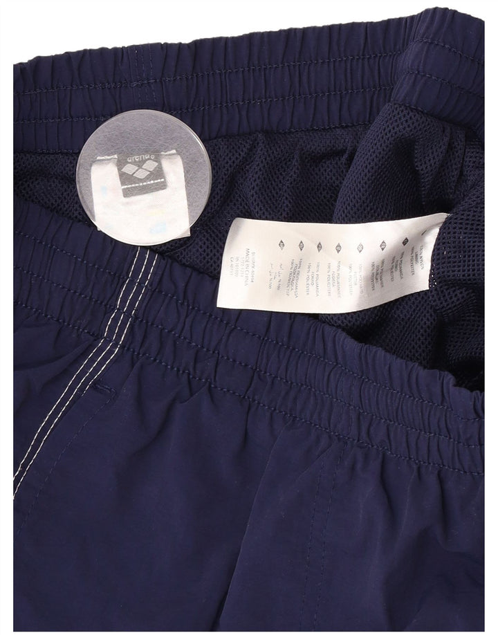 Arena Mens Sport Shorts Medium  Navy Blue Nylon