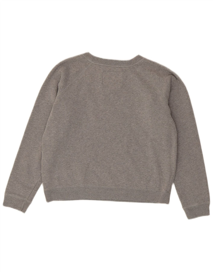 Jack Wills Womens Oversized Sweatshirt Jumper UK 10 Small  Grey Cotton