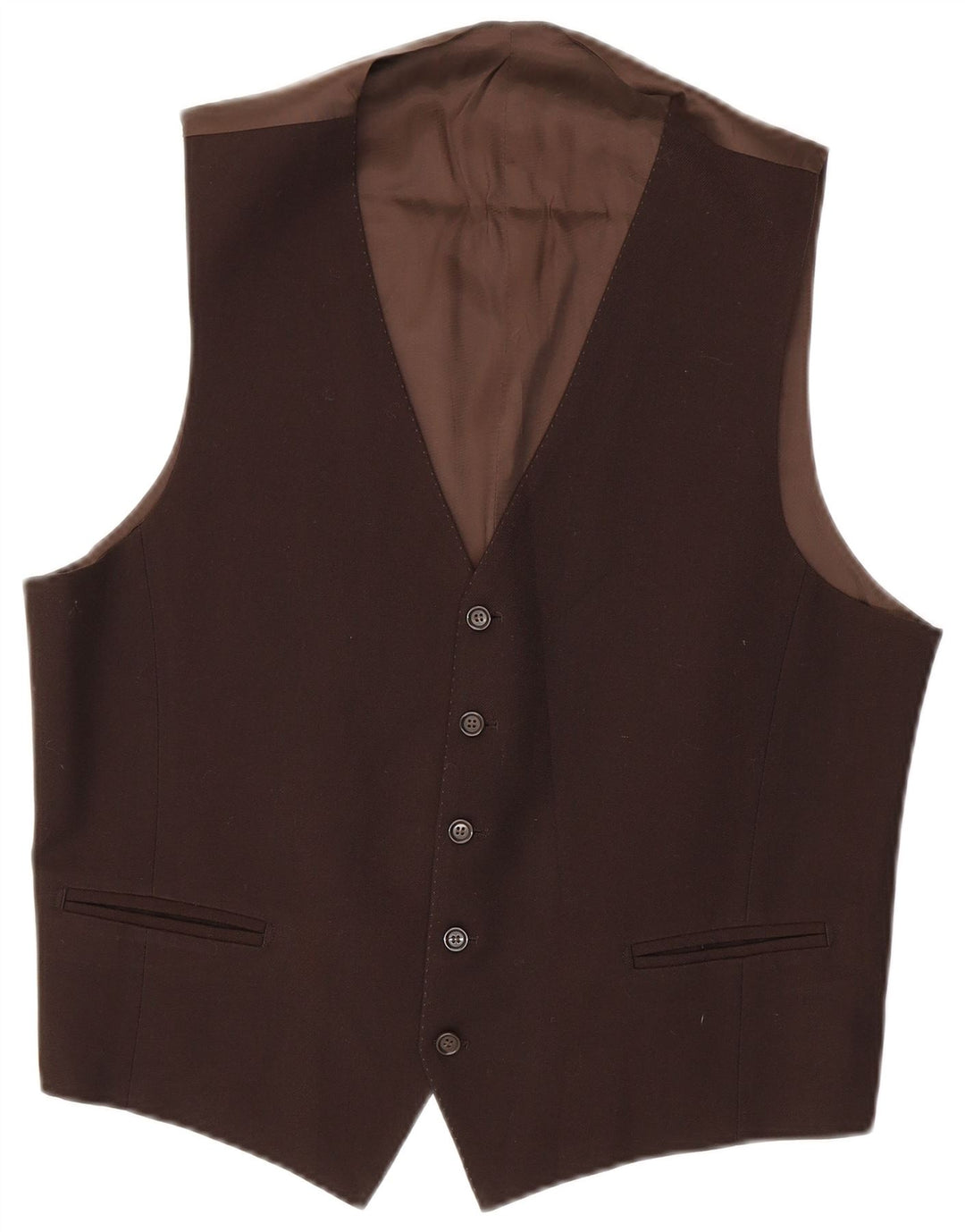 Vintage Mens Waistcoat Medium Brown