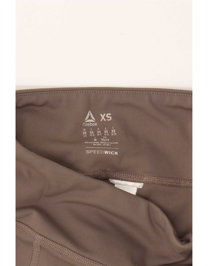 Reebok Womens Leggings UK 4/6 XS  Beige