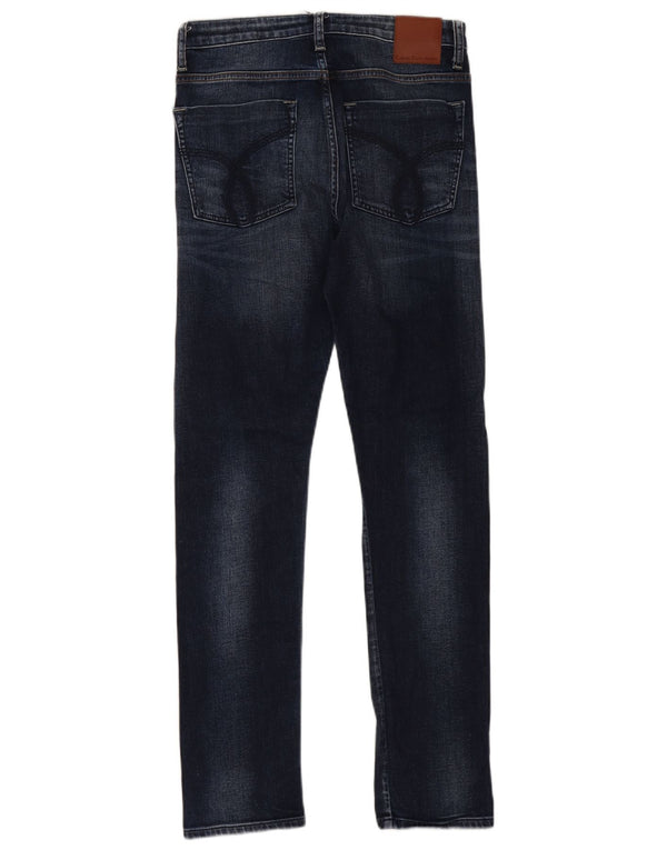 Calvin Klein Womens Slim Jeans W29 L30 Navy Blue Cotton