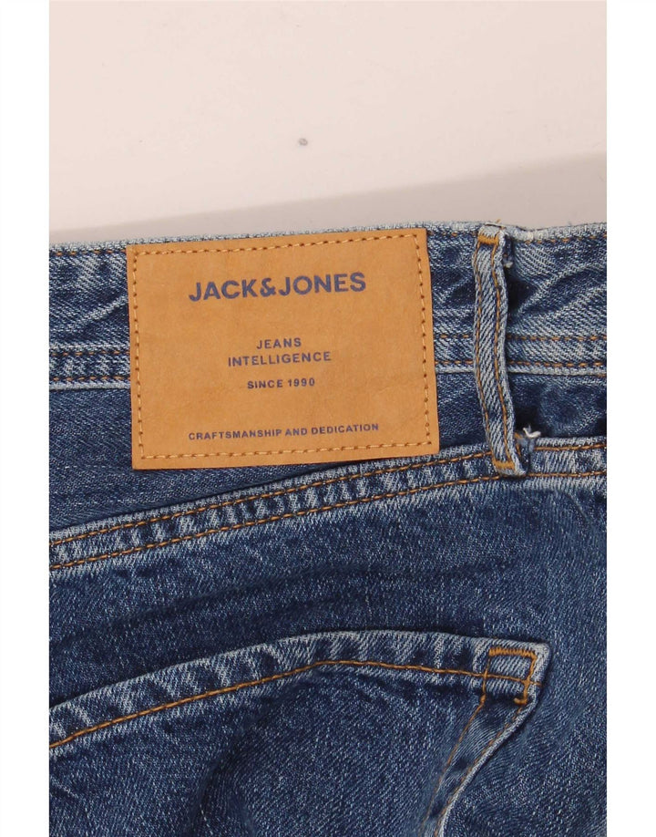 Jack & Jones Mens Straight Jeans W32 L32 Blue Cotton