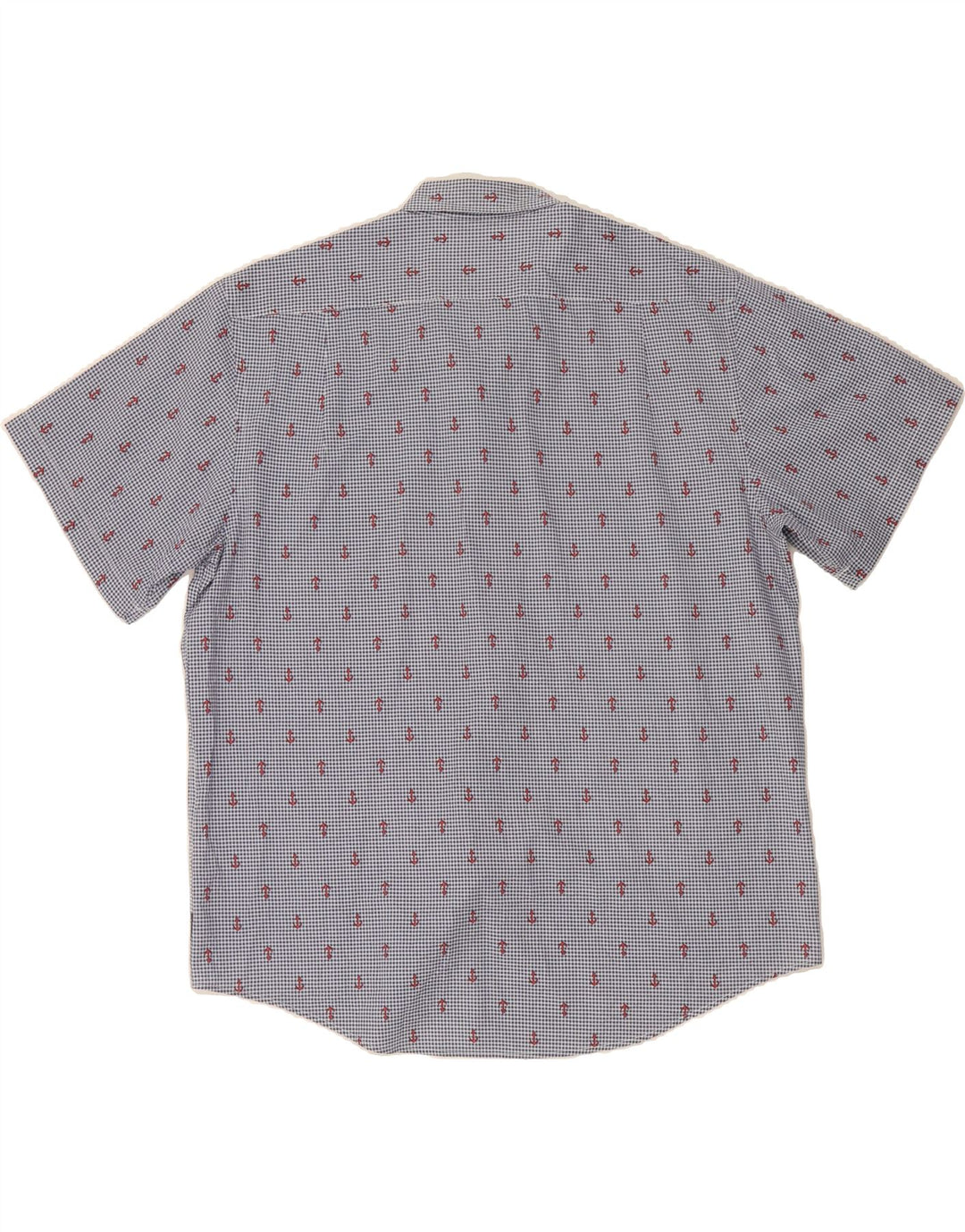 IZOD Mens Short Sleeve Shirt XL Blue Spotted Cotton Vintage Izod and Second-Hand Izod from Messina Hembry 