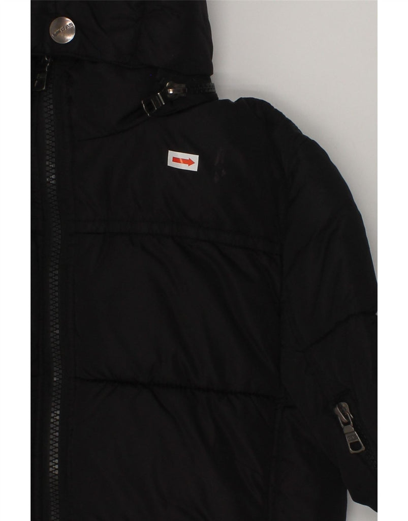 GAS Boys Hooded Padded Jacket 7-8 Years Black Polyester | Vintage Gas | Thrift | Second-Hand Gas | Used Clothing | Messina Hembry 