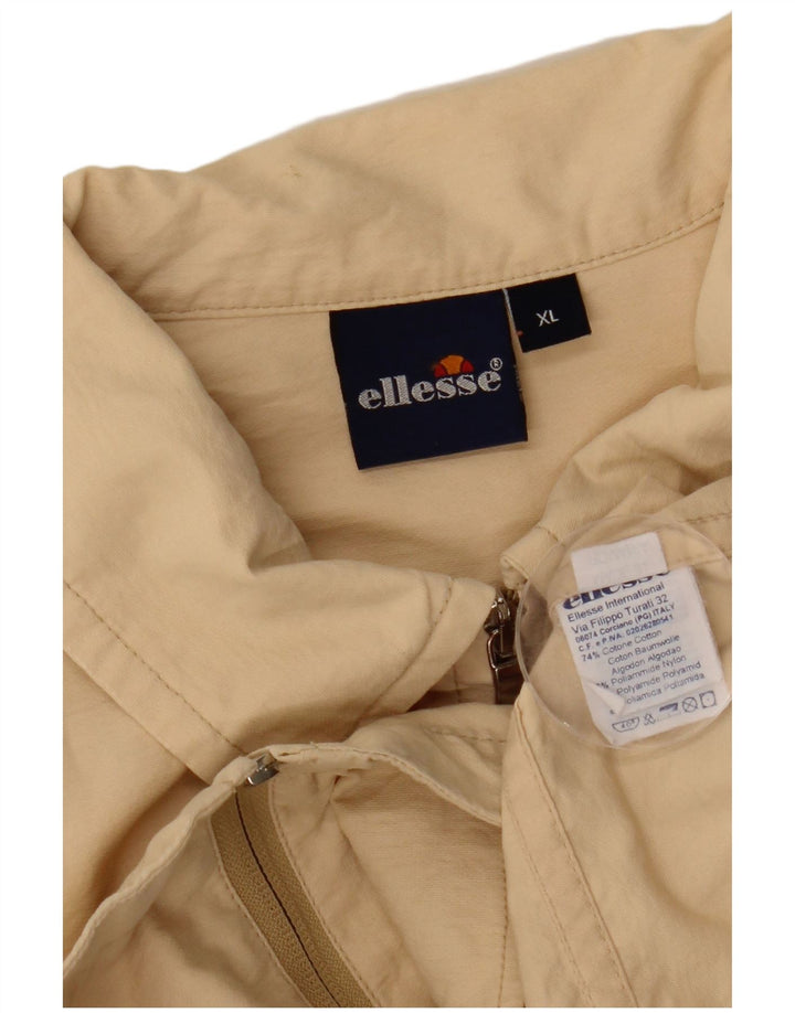 Ellesse Mens Utility Jacket UK 42 XL Beige Cotton