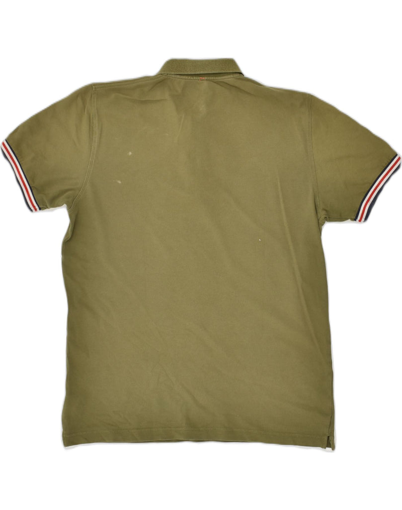 SUN68 Mens Polo Shirt Large Khaki Cotton | Vintage Sun68 | Thrift | Second-Hand Sun68 | Used Clothing | Messina Hembry 