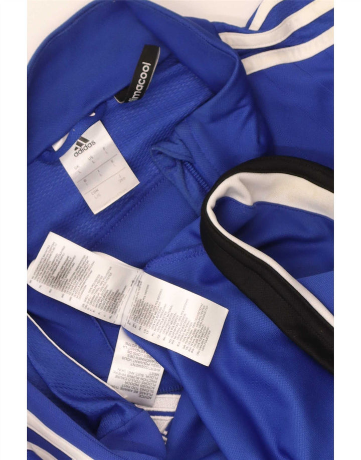 Adidas Mens Climacool Tracksuit Top Jacket Large Blue Colourblock Polyester
