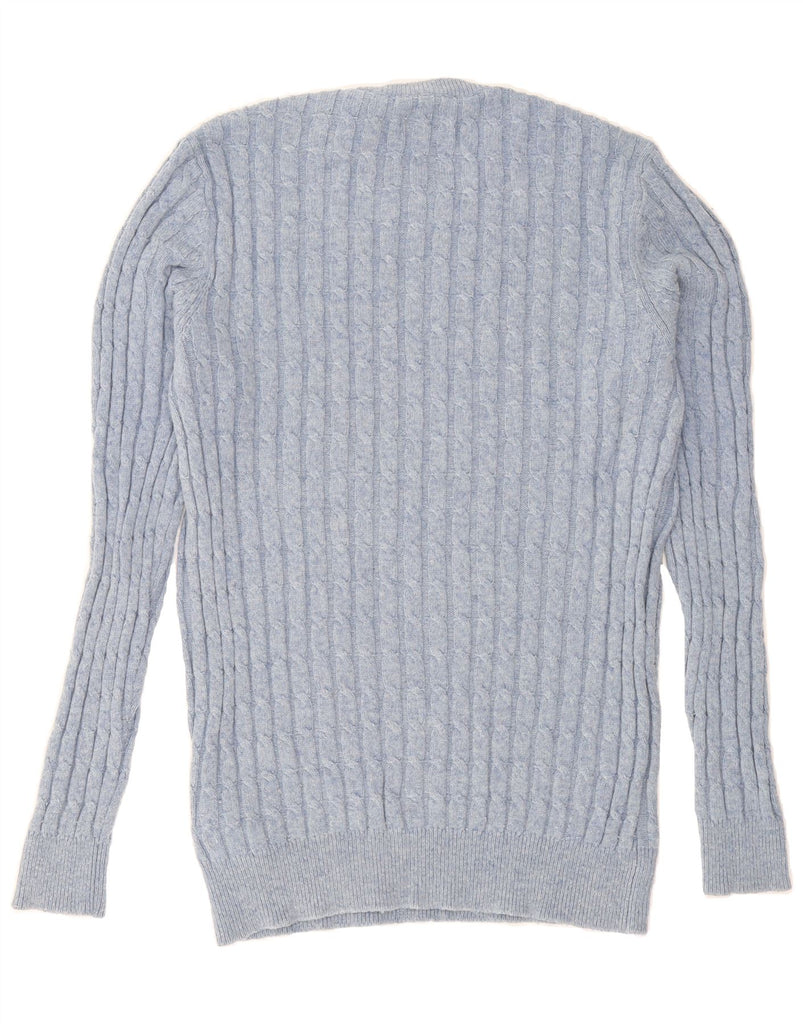 JACK WILLS Mens The Marlow Crew Neck Jumper Sweater Small Blue Cotton Vintage Jack Wills and Second-Hand Jack Wills from Messina Hembry 