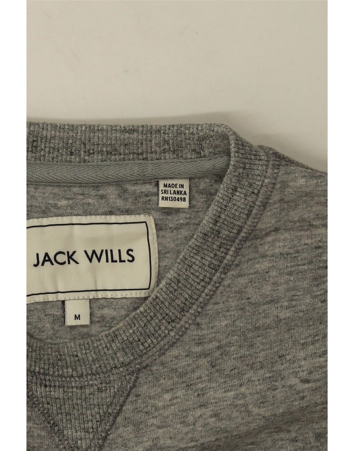 Jack Wills Mens Sweatshirt Jumper Medium Grey Flecked Cotton