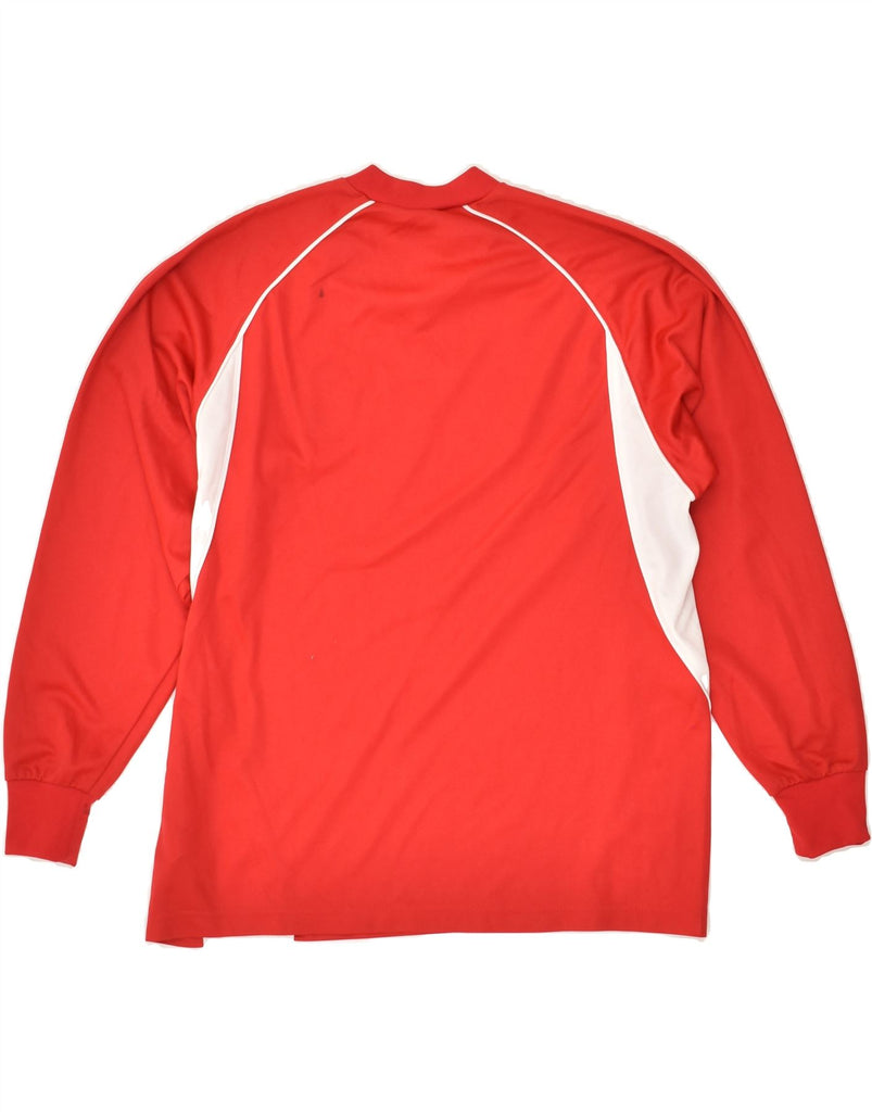 ADIDAS Boys Top Long Sleeve 13-14 Years Red Polyester | Vintage Adidas | Thrift | Second-Hand Adidas | Used Clothing | Messina Hembry 