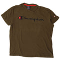 Champion Womens Oversized Graphic T-Shirt Top UK 10 Small Khaki