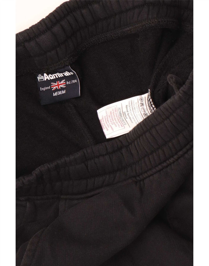 Admiral Mens Tracksuit Trousers Joggers Medium Black Cotton