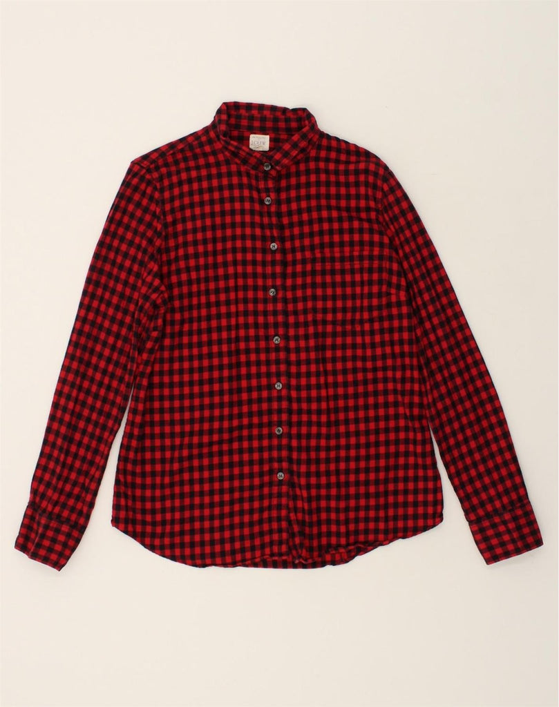 J. CREW Womens Shirt UK 14 Medium Red Gingham Cotton | Vintage J. Crew | Thrift | Second-Hand J. Crew | Used Clothing | Messina Hembry 