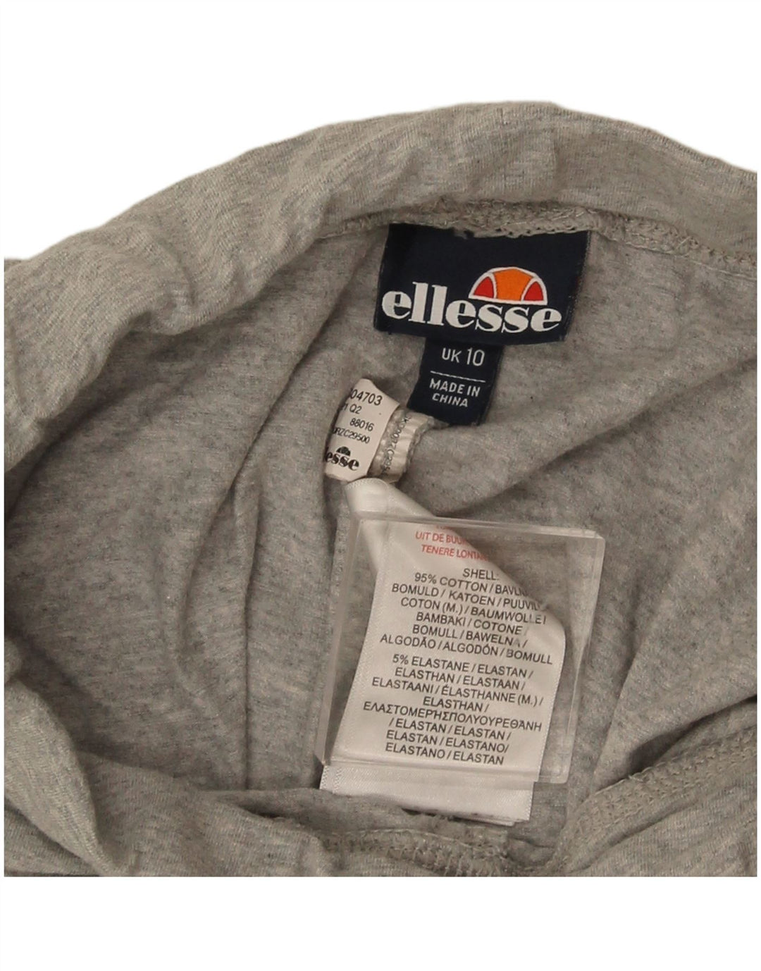 Ellesse Womens Graphic Leggings UK 10 Small Grey Cotton