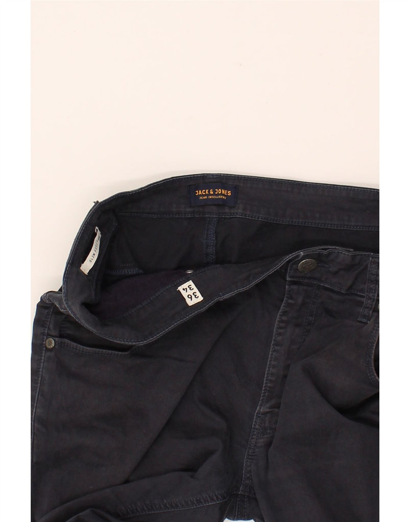 JACK & JONES Mens Tim Slim Fit Casual Trousers W36 L34  Grey Cotton Vintage Jack & Jones and Second-Hand Jack & Jones from Messina Hembry 