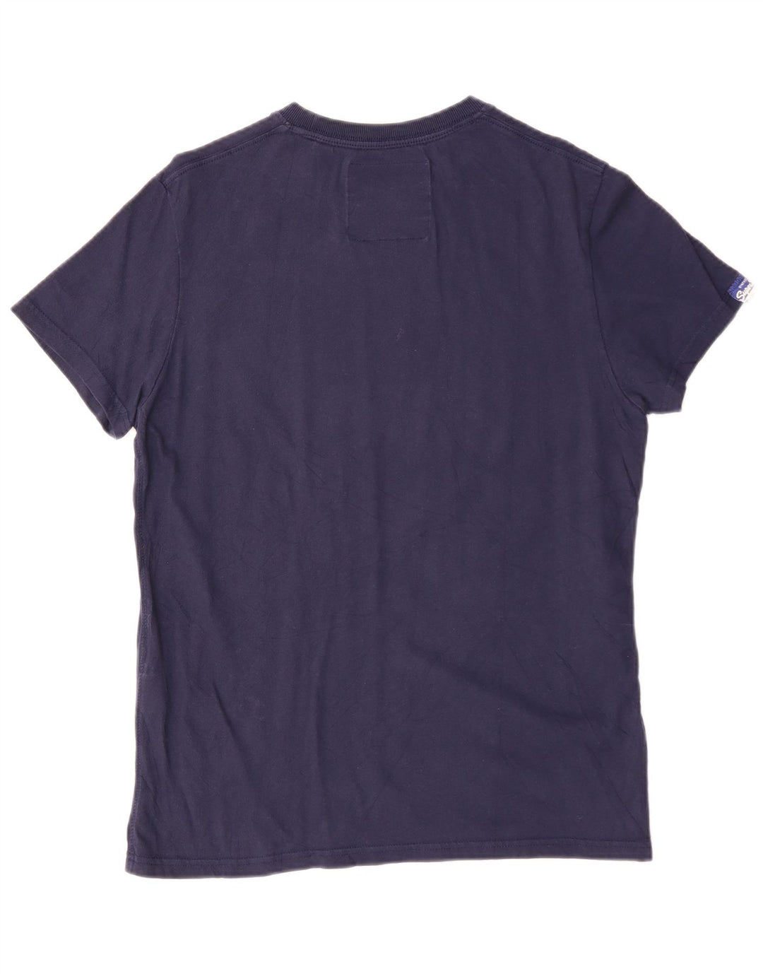 Superdry Mens Graphic T-Shirt Top Large Navy Blue Cotton
