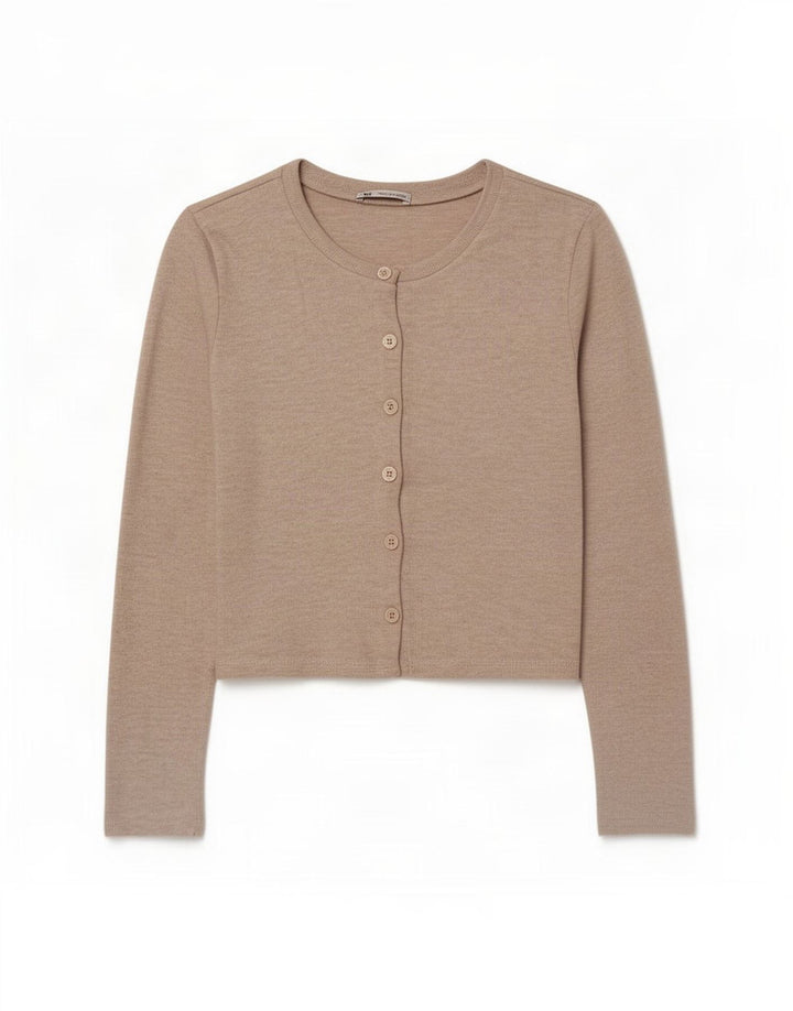 Zara Womens Crop Cardigan Top UK 14 Large Grey Polyester