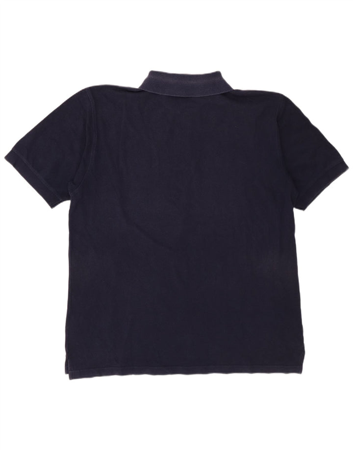 Reebok Mens Polo Shirt Large Navy Blue Cotton