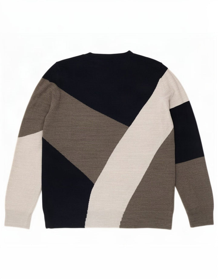 Marks & Spencer Womens Crew Neck Jumper Sweater UK 12 Medium Grey
