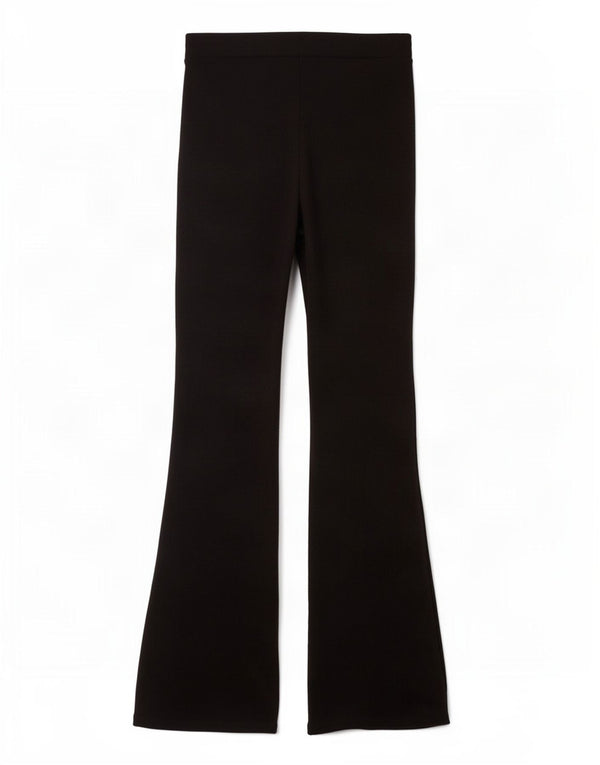 Zara Womens Flare Tracksuit Trousers UK 12 Medium Black Polyester