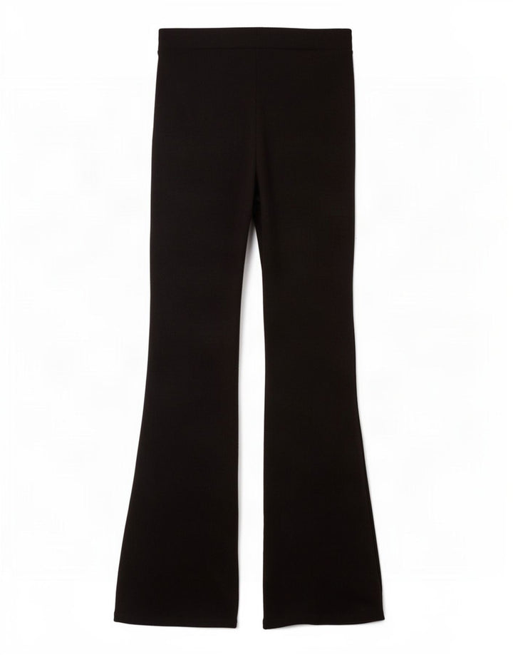 Zara Womens Flare Tracksuit Trousers UK 12 Medium Black Polyester