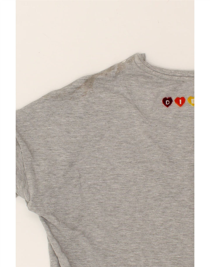 DIESEL Womens Crop Sweatshirt Jumper UK 6 XS  Grey Cotton | Vintage Diesel | Thrift | Second-Hand Diesel | Used Clothing | Messina Hembry 