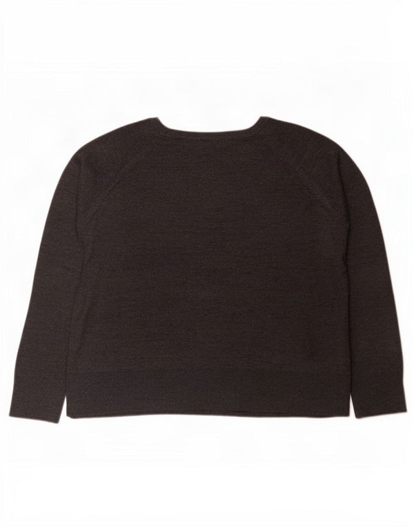 Zara Womens Boat Neck Jumper Sweater UK 14 Medium Grey Viscose