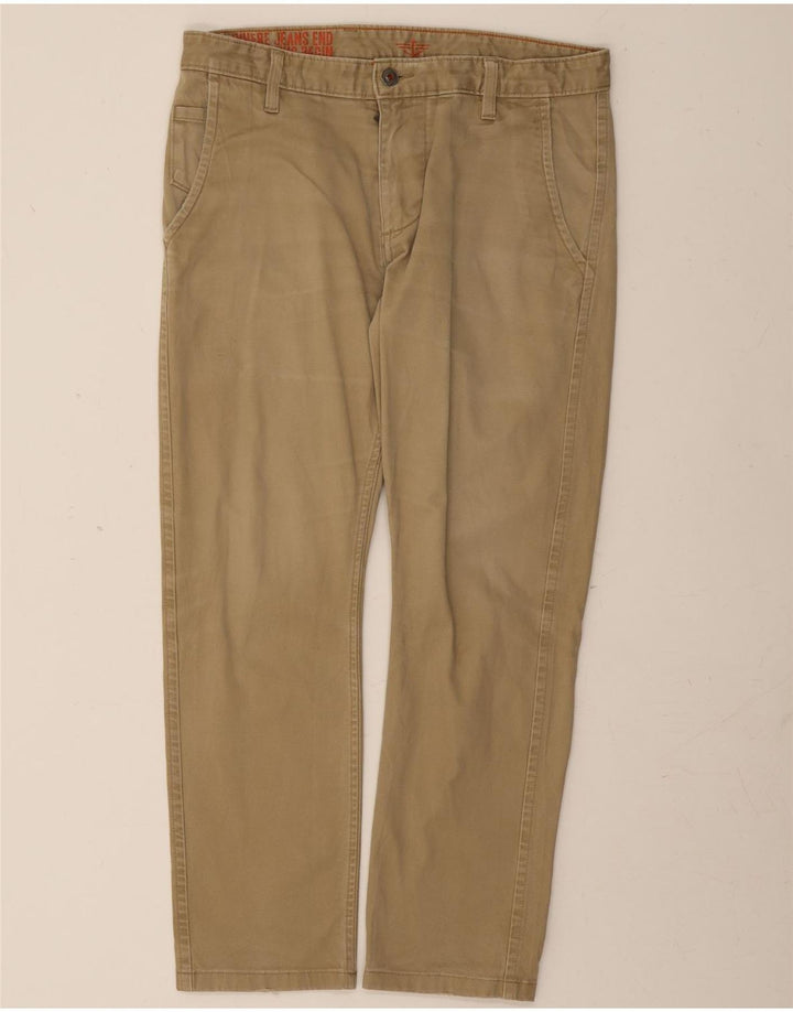 DOCKERS Mens Straight Casual Trousers W32 L32 Beige Cotton Vintage Dockers and Second-Hand Dockers from Messina Hembry 