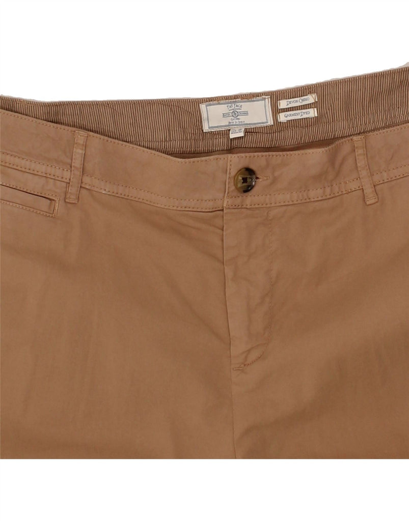 FAT FACE Womens Devon High Waist Chino Trousers UK 20 2XL W42 L26 Beige Vintage Fat Face and Second-Hand Fat Face from Messina Hembry 