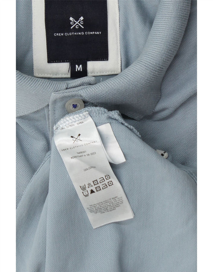 CREW CLOTHING Mens Polo Shirt Medium Blue Cotton