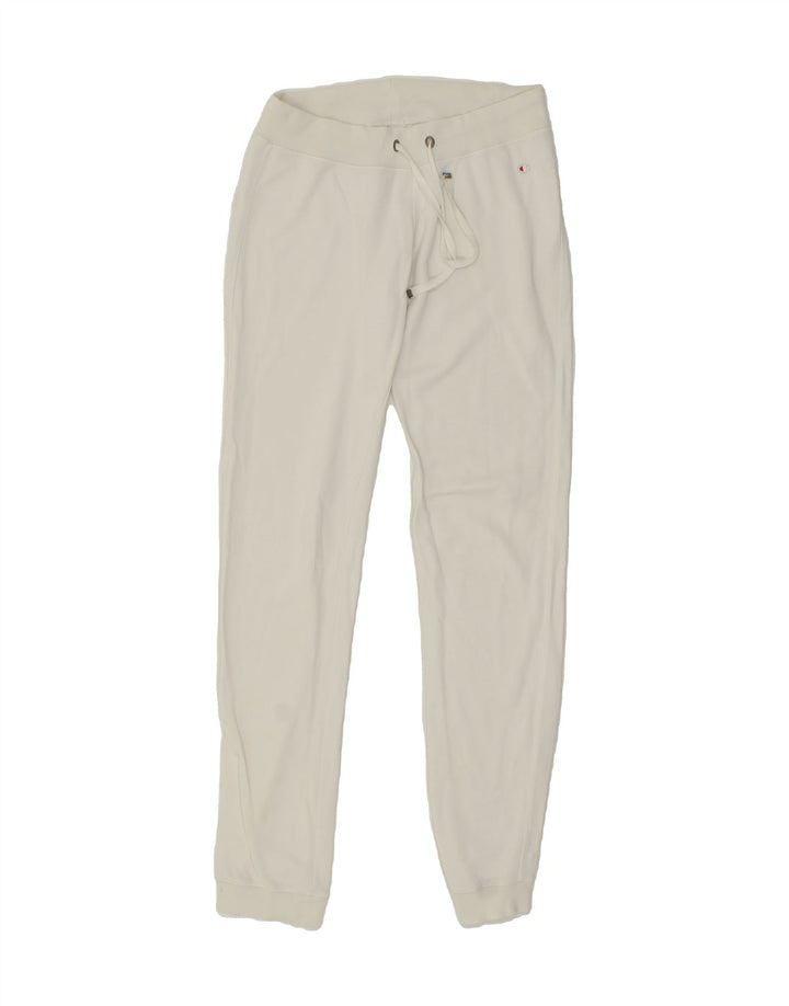 CHAMPION Womens Tracksuit Trousers Joggers UK 14 Medium White Cotton Vintage Champion and Second-Hand Champion from Messina Hembry 