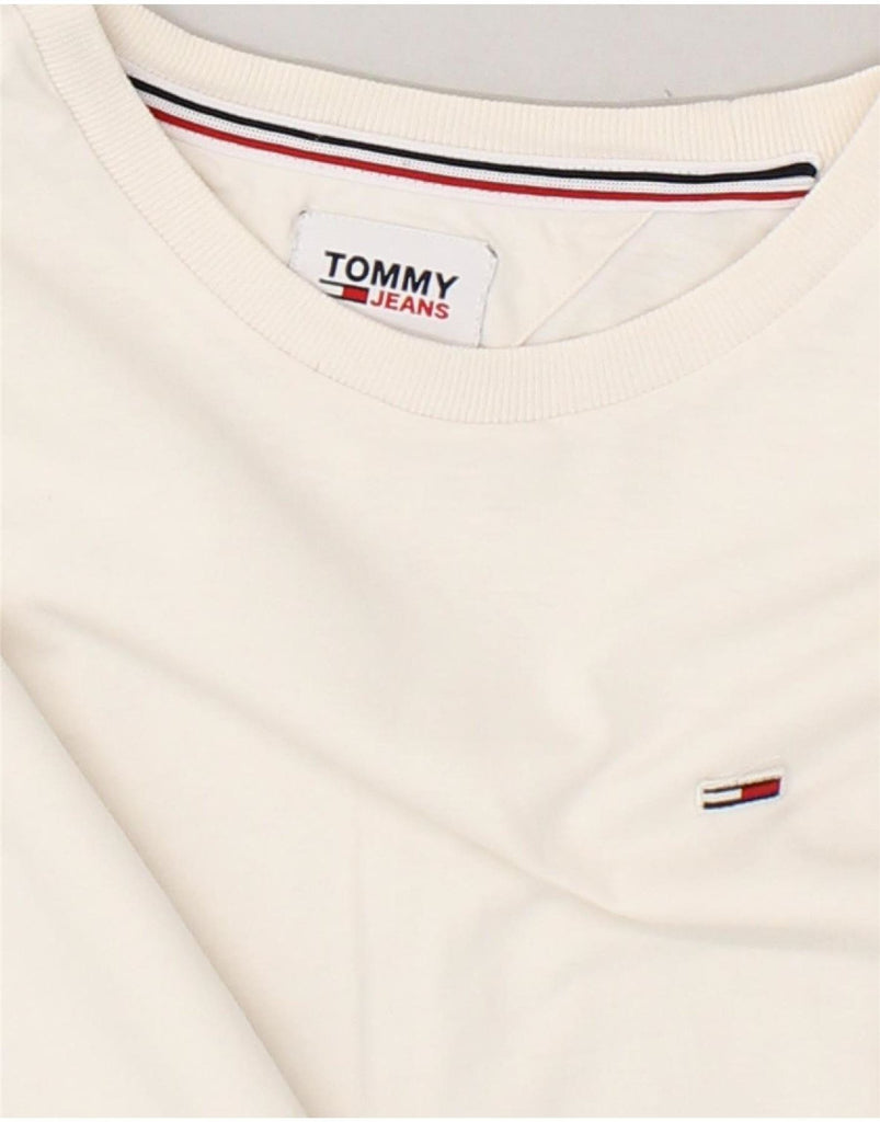 TOMMY HILFIGER Mens T-Shirt Top Small White Cotton Vintage Tommy Hilfiger and Second-Hand Tommy Hilfiger from Messina Hembry 