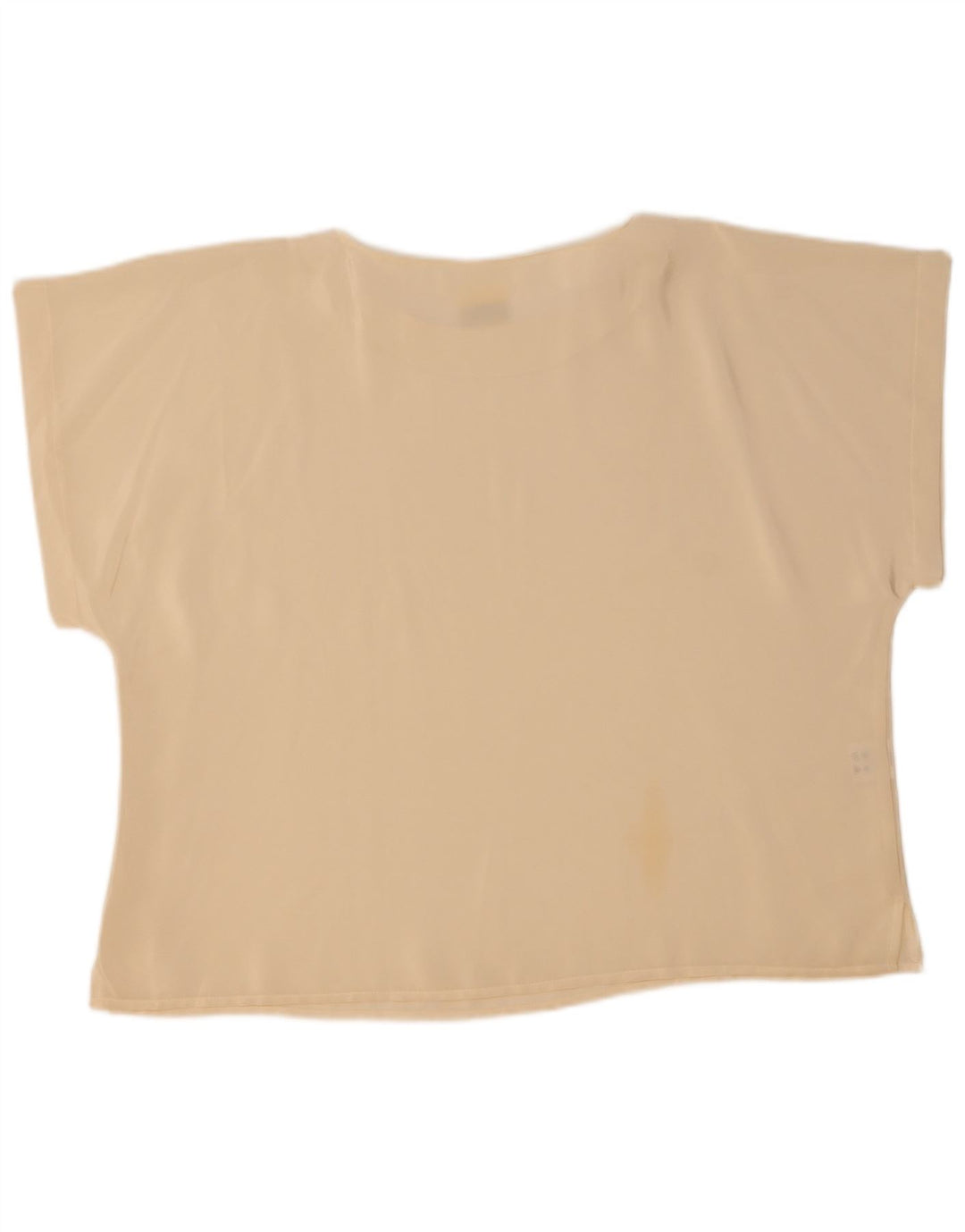 Vintage Womens T-Shirt Top UK 22 2XL Off White Polyester