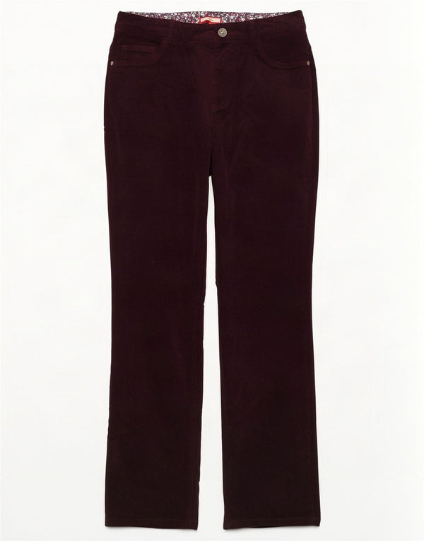 Joe Browns Womens Bootcut Casual Trousers UK 10 Small W30 L31 Purple Cotton