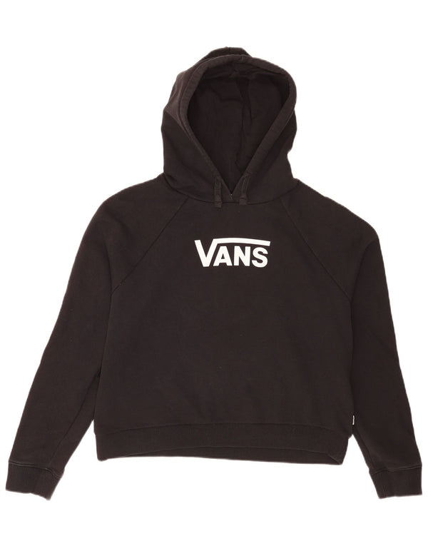 Vans Womens Graphic Hoodie Jumper UK 14 Medium Black