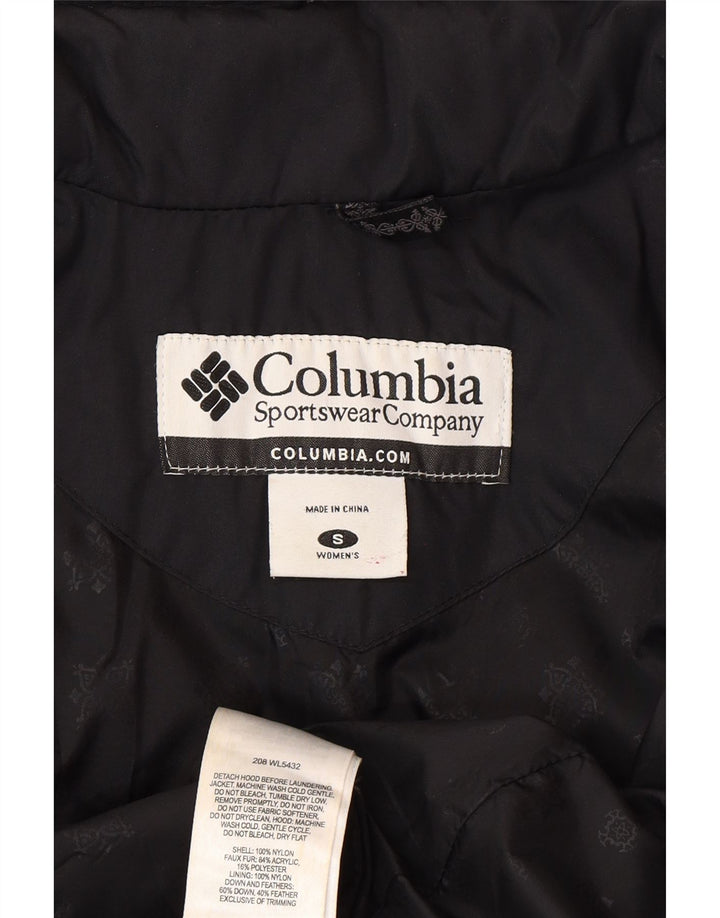 Columbia Womens Padded Jacket UK 10 Small Black Nylon