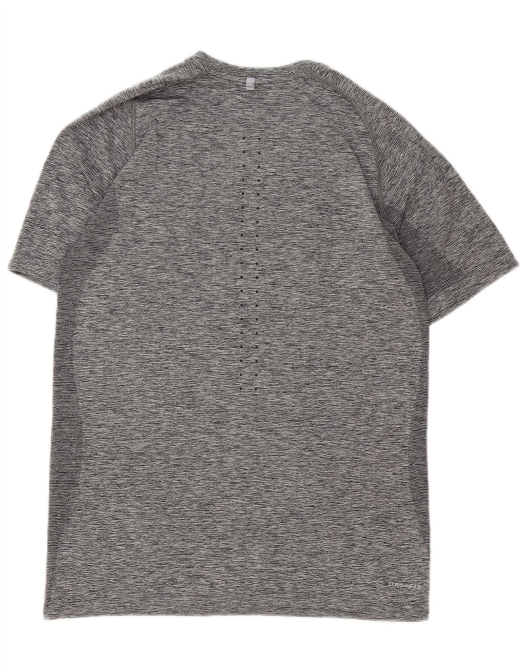 Nike Womens Dri Fit T-Shirt Top UK 14 Medium Grey Flecked