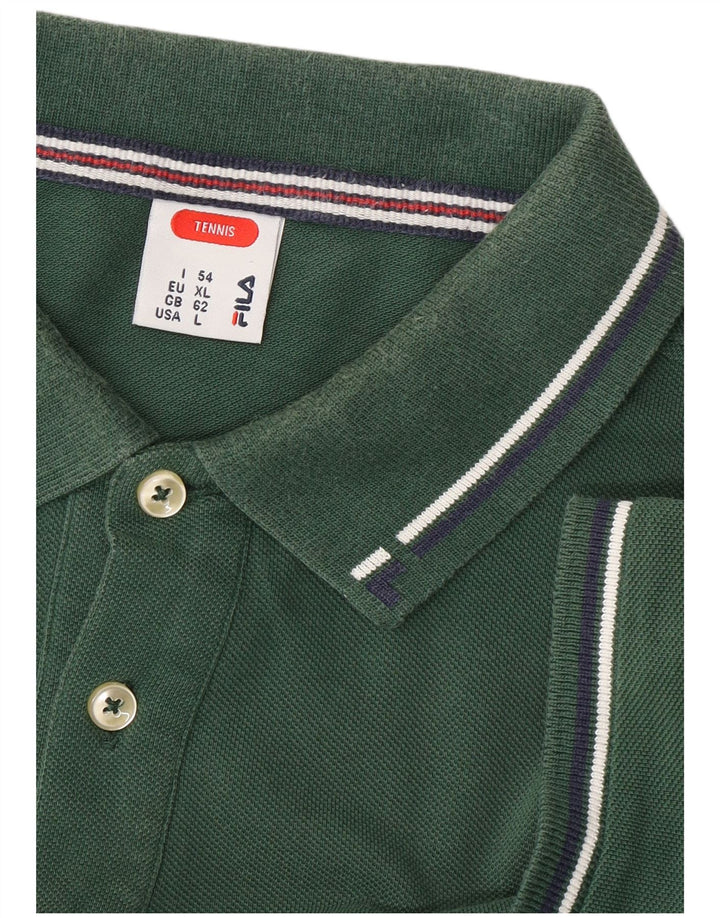 Fila Mens Polo Shirt IT 54 Large Green